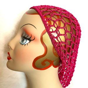 Fuchsia Pinup Retro rockabilly Vintage Hair Snood